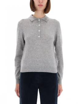 Aspesi - Grey Solid Shirt Collar Sweater (M)