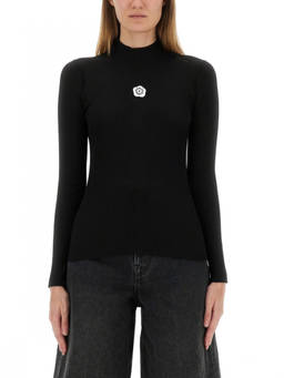 Kenzo - Black Knitted Mock Collar Sweater (M)