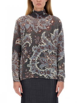 Etro - Multicolour Paisley Mock Collar Sweater