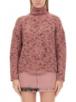 Moschino - Pink Knitted Turtle Neck Sweater