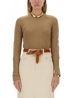 Marant Etoile - Beige Knitted Crew Neck Sweater (XS)