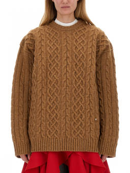 Moschino - Beige Knitted Crew Neck Sweater