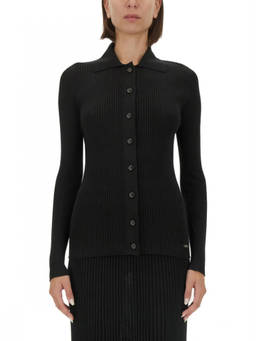 Kiton - Black Knitted Shirt Collar Sweater