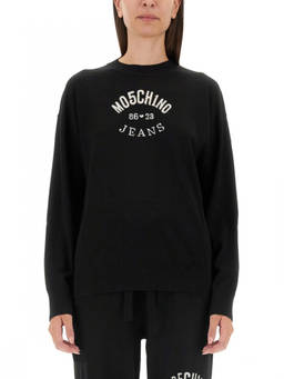 Moschino - Black Logo Crew Neck Sweater