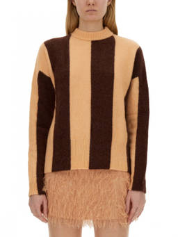 Alysi - Multicolour Stripes Mock Collar Sweater