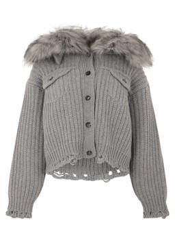 Blumarine - Grey Knitted Cardigan (M)