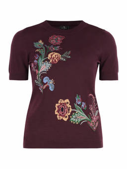 Etro - Maroon Crew Neck Sweater