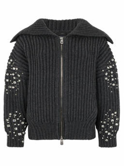 Pinko - Dark Grey Embellished Cardigan