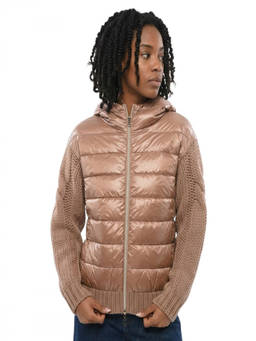 Herno - Brown Quilted Hood Sweater (2XL)