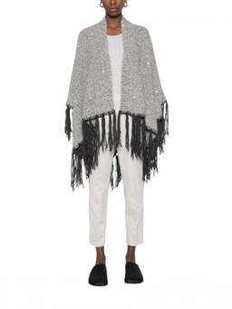 Peserico - Grey Textured Mock Collar Sweater (S)