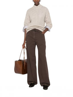 Peserico - Beige Knitted Crew Neck Sweater
