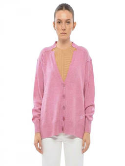 Stella McCartney - Pink Embroidered V Neck Cardigan