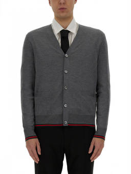 Gucci - Grey V-Neck Cardigan