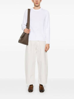 Drumohr - White Knitted Neck Sweater (2XL)