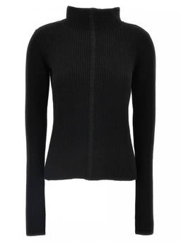 Rick Owens - Black High Neck Sweater