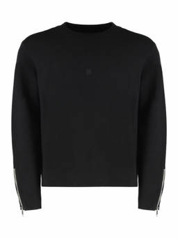 Givenchy - Black Crew Neck Logo Sweater