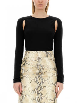 Helmut Lang - Black Solid Round Neck Sweater
