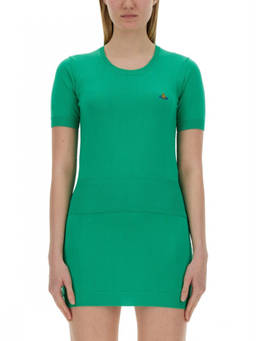 Vivienne Westwood - Green Solid Round Neck Sweater (XS)