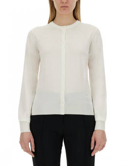 Dolce&Gabbana - White Solid Round Neck Sweater