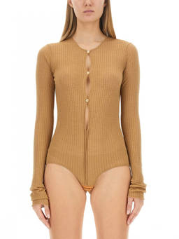 Sportmax - Beige Knitted Round Neck Sweater (M)