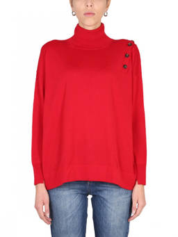 Stefano Mortari - Red Solid Turtle Neck Sweater
