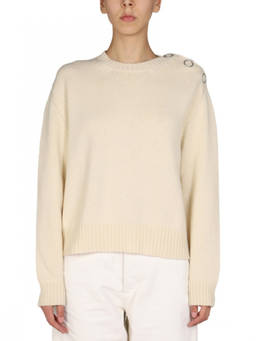 Jil Sander - Beige Knitted Crew Neck Sweater