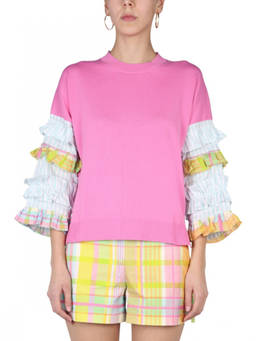 Moschino - Pink Knitted Round Neck Sweater