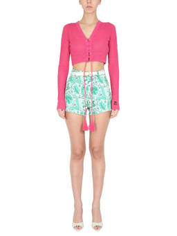 Etro - Pink Knitted V Neck Sweater