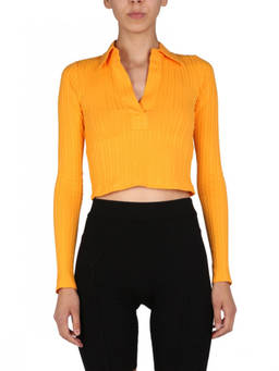 Helmut Lang - Yellow Knitted Shirt Collar Sweater (M)