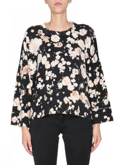 Moschino - Black Floral Round Neck Sweater (L)