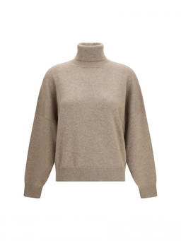 Brunello Cucinelli - Brown Knitted Turtle Neck Sweater
