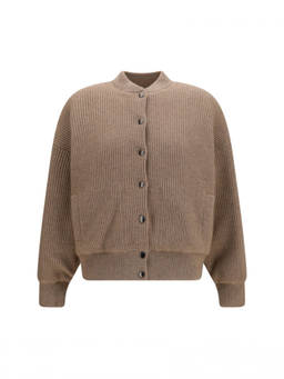 Brunello Cucinelli - Beige Knitted Mock Collar Sweater