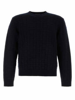 PRADA - Navy Blue Wool Blend Sweater