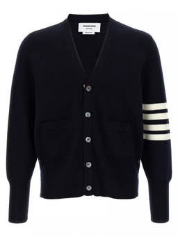Thom Browne - Blue 4-Bar Wool Cardigan