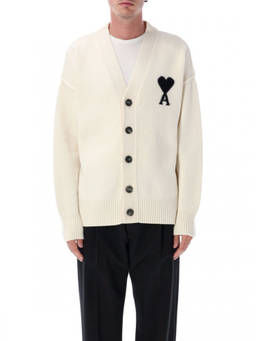 AMI Paris - Off White Signature Cardigan