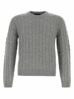 PRADA - Grey Textured Sweater
