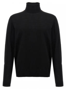 Roberto Collina - Black Wool Turtleneck Sweater