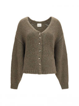 KHAITE - Green Knitted V Neck Sweater (XS)