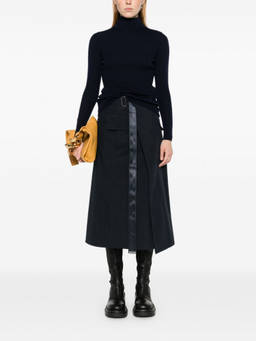 Parosh - Navy Blue Leila Turtle-Neck Ribbed-Knit Jumper