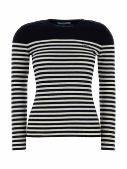 PRADA - Black Stripes Crew Neck Sweater (M)