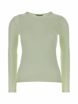 PRADA - Light Green Knitted Round Neck Sweater (XXS)
