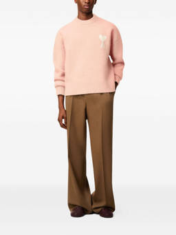 AMI Paris - Pink Wool Sweater With Logo (L)