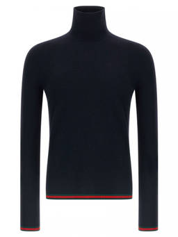 Gucci - Dark Blue High Neck Sweater