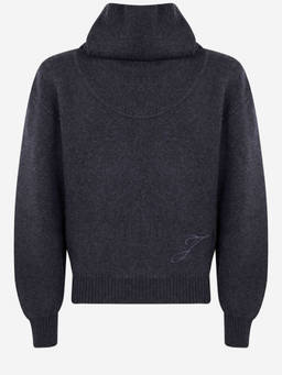 JACQUEMUS - Grey Turtleneck Embroidered Logo Sweater (XL)