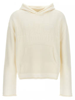 MM6 Maison Margiela - White Logo Hooded Sweater
