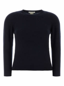 The Row - Navy Blue Solid Crew Neck Sweater (M)