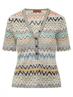 Missoni - Multicolour Chevron V Neck Sweater