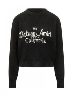 Amiri - Black Graphic Crew Neck Sweater