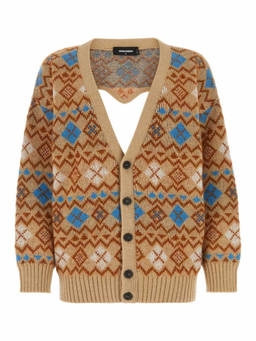 Dsquared2 - Multicolour Knitted V Neck Cardigan