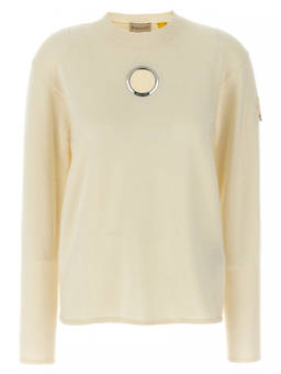 Moncler - White Wool And Wool Sweater